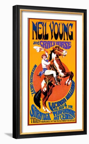 Neil Young and Crazy Horse in Concert-Bob Masse-Framed Art Print