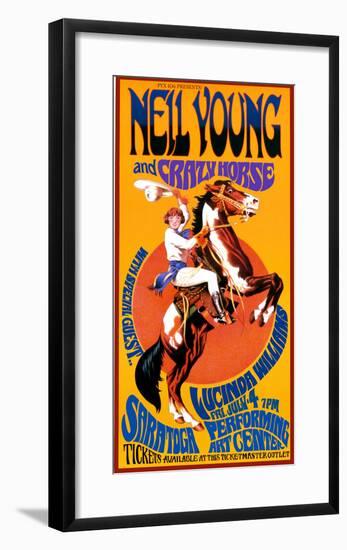 Neil Young and Crazy Horse in Concert-Bob Masse-Framed Art Print