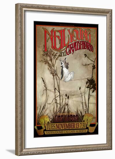 Neil Young & Crazy Horse Calgary concert-Bob Masse-Framed Art Print