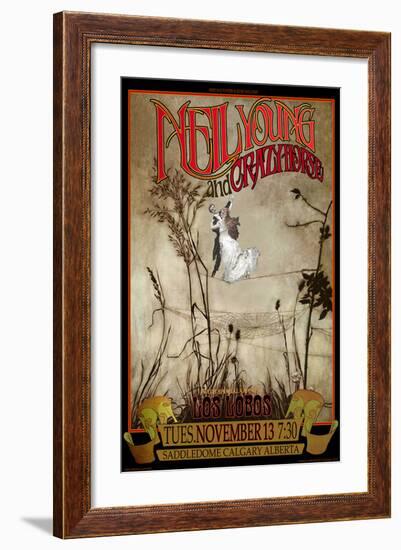 Neil Young & Crazy Horse Calgary concert-Bob Masse-Framed Art Print