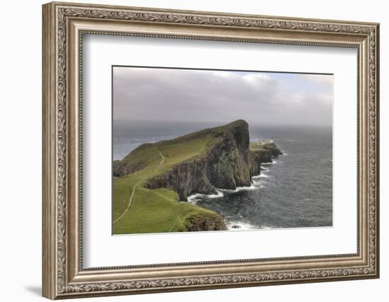 Neist Point Lighthouse in Isle of Skye, Scotland-mpalis-Framed Photographic Print