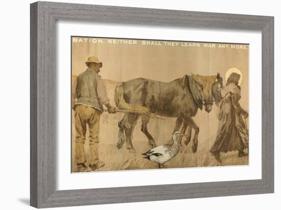 Neither Shall They Learn War Anymore, from the Series 'The Empire Stands for Peace'-null-Framed Giclee Print