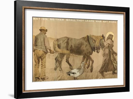 Neither Shall They Learn War Anymore, from the Series 'The Empire Stands for Peace'-null-Framed Giclee Print