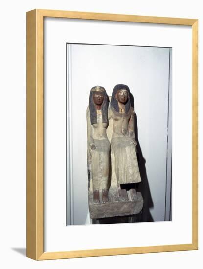 Neje and his mother, New Kingdom. 19th Dynasty, 1300BC-1200BC-Unknown-Framed Giclee Print