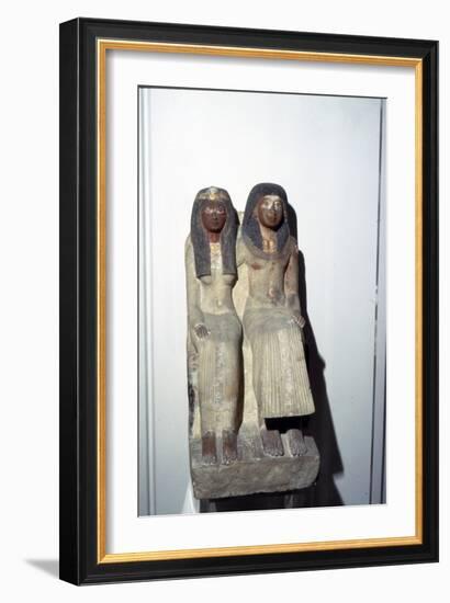 Neje and his mother, New Kingdom. 19th Dynasty, 1300BC-1200BC-Unknown-Framed Giclee Print