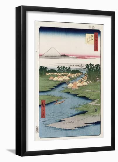 Nekozane at Horikiri', from the Series 'One Hundred Views of Famous Places in Edo'-Hashiguchi Goyo-Framed Giclee Print