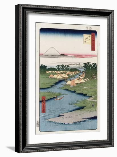 Nekozane at Horikiri', from the Series 'One Hundred Views of Famous Places in Edo'-Hashiguchi Goyo-Framed Giclee Print