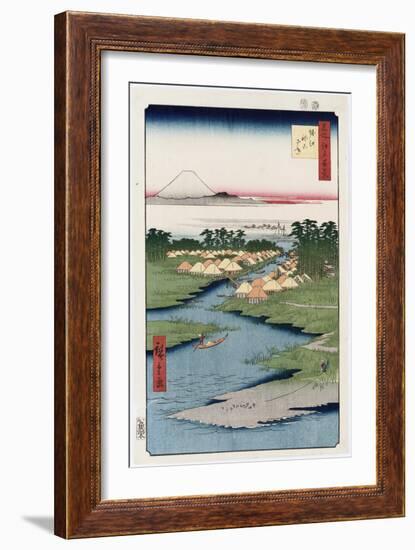 Nekozane at Horikiri', from the Series 'One Hundred Views of Famous Places in Edo'-Utagawa Hiroshige-Framed Giclee Print