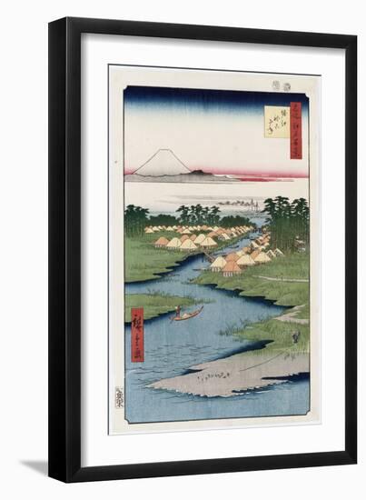 Nekozane at Horikiri', from the Series 'One Hundred Views of Famous Places in Edo'-Utagawa Hiroshige-Framed Giclee Print