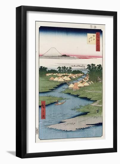 Nekozane at Horikiri', from the Series 'One Hundred Views of Famous Places in Edo'-Hashiguchi Goyo-Framed Giclee Print
