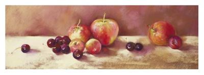Cherries and Apples-Nel Whatmore-Stretched Canvas