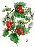Long-Tailed Tit and Rosehips-Nell Hill-Giclee Print