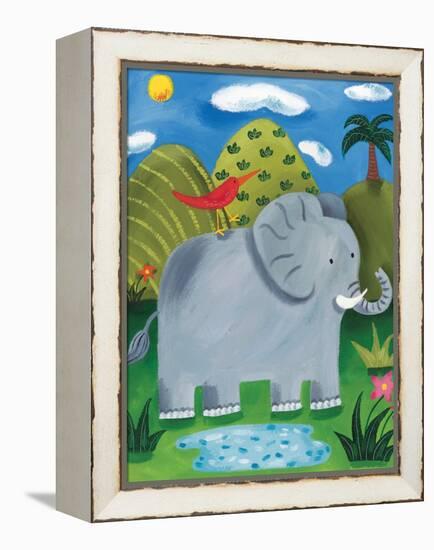 Nellie the Elephant-Sophie Harding-Framed Stretched Canvas