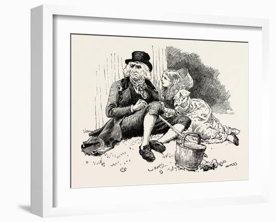 Nelly and Her Grandfather at the Races-Charles Green-Framed Giclee Print