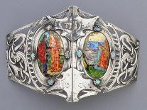 A White Metal and Enamel Belt Buckle, 'Tristan Und Isolde' Alexander Fisher (1864-1936)-Nelson And Edith Dawson-Giclee Print