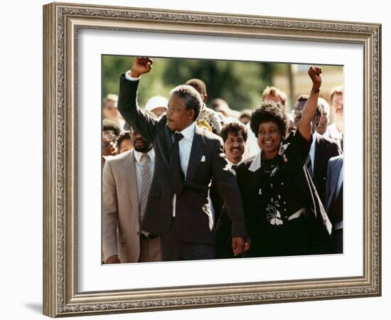 Nelson Mandela and Winnie Mandela-Greg English-Framed Photographic Print