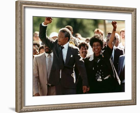 Nelson Mandela and Winnie Mandela-Greg English-Framed Photographic Print