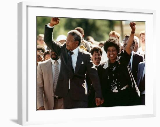 Nelson Mandela and Winnie Mandela-Greg English-Framed Photographic Print