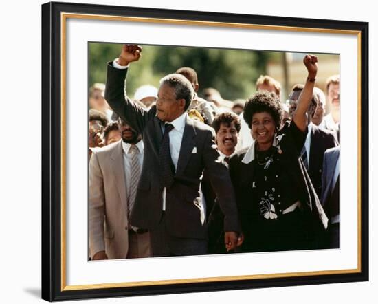 Nelson Mandela and Winnie Mandela-Greg English-Framed Photographic Print