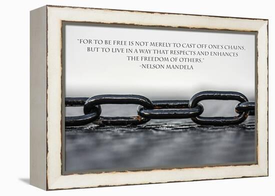 Nelson Mandela Freedom Quote-null-Framed Stretched Canvas