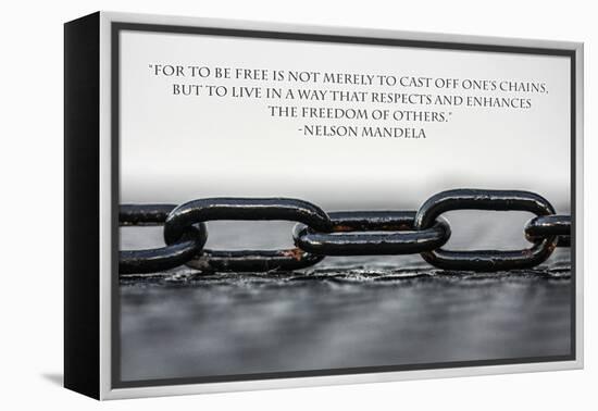 Nelson Mandela Freedom Quote-null-Framed Stretched Canvas