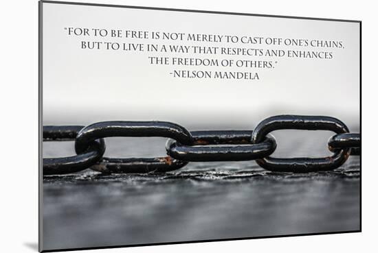 Nelson Mandela Freedom Quote-null-Mounted Photo