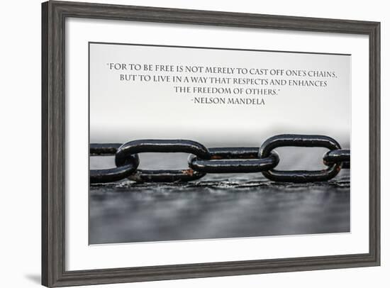 Nelson Mandela Freedom Quote-null-Framed Photo