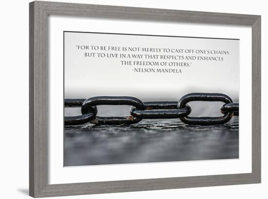 Nelson Mandela Freedom Quote-null-Framed Photo