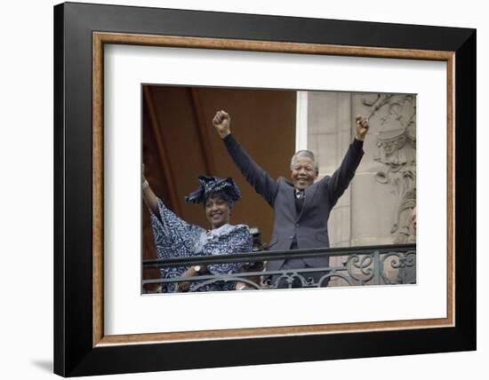 Nelson Mandela in France in 1990-Christian Lutz-Framed Photographic Print
