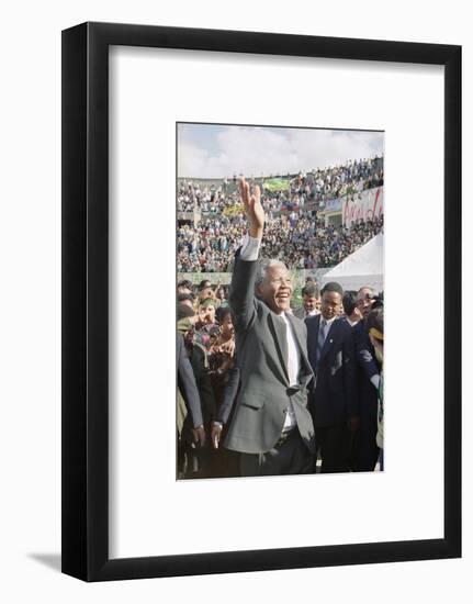 Nelson Mandela in Japan-Itsuo Inouye-Framed Photographic Print