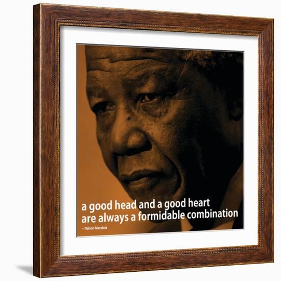 Nelson Mandela Quote iNspire 2 Motivational Poster-null-Framed Art Print