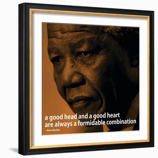 Nelson Mandela Quote iNspire 2 Motivational Poster-null-Framed Art Print