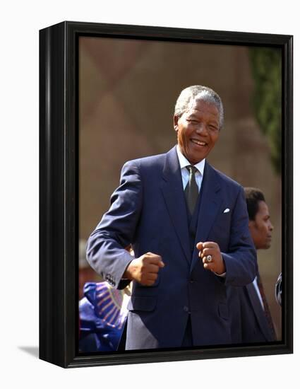 Nelson Mandela-John Parkin-Framed Premier Image Canvas