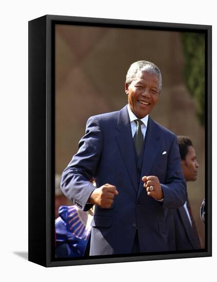 Nelson Mandela-John Parkin-Framed Premier Image Canvas