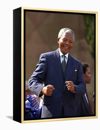 Nelson Mandela-John Parkin-Framed Premier Image Canvas