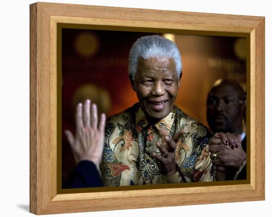 Nelson Mandela-Peter Dejong-Framed Premier Image Canvas