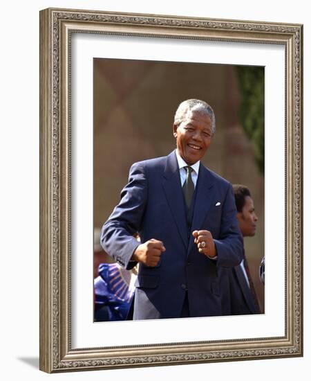 Nelson Mandela-John Parkin-Framed Photographic Print