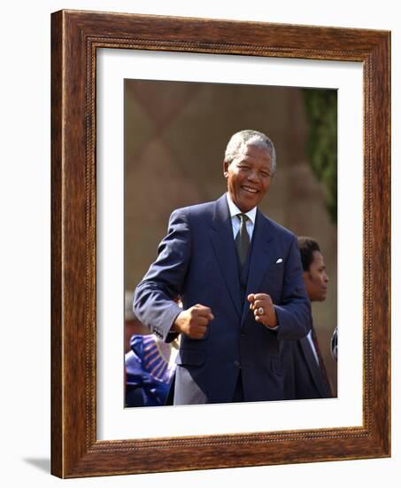 Nelson Mandela-John Parkin-Framed Photographic Print