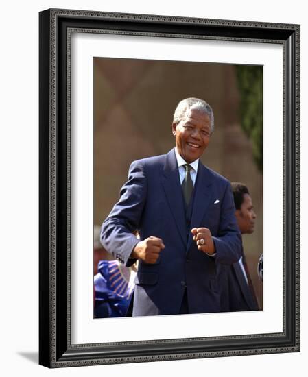 Nelson Mandela-John Parkin-Framed Photographic Print