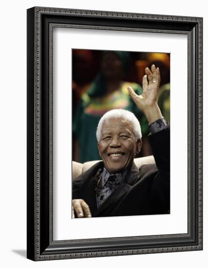 Nelson Mandela-Themba Hadebe-Framed Photographic Print