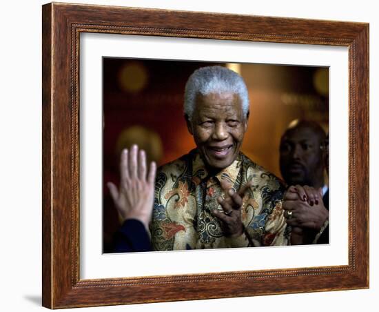 Nelson Mandela-Peter Dejong-Framed Photographic Print