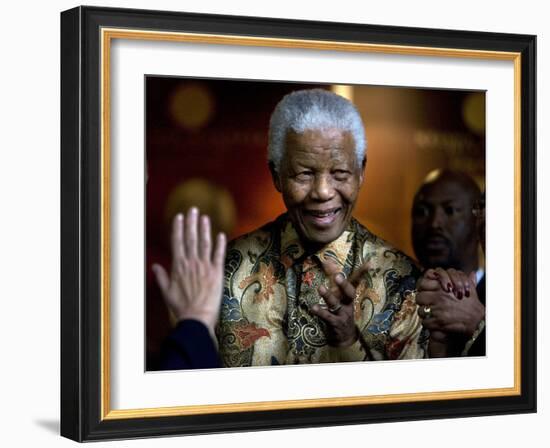 Nelson Mandela-Peter Dejong-Framed Photographic Print