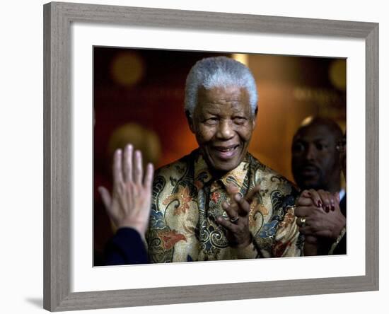 Nelson Mandela-Peter Dejong-Framed Photographic Print