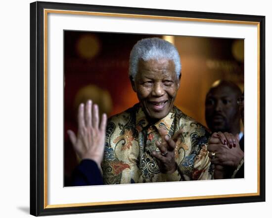 Nelson Mandela-Peter Dejong-Framed Photographic Print