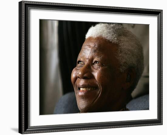 Nelson Mandela-Themba Hadebe-Framed Photographic Print