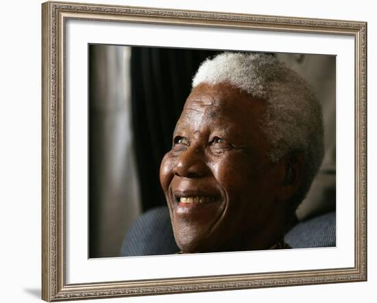 Nelson Mandela-Themba Hadebe-Framed Photographic Print