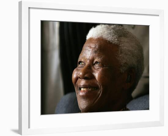 Nelson Mandela-Themba Hadebe-Framed Photographic Print