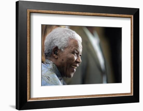 Nelson Mandela-Themba Hadebe-Framed Photographic Print