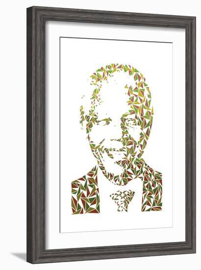 Nelson Mandela-Cristian Mielu-Framed Art Print