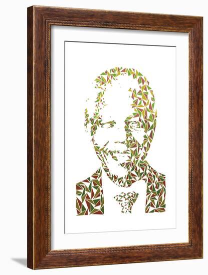 Nelson Mandela-Cristian Mielu-Framed Art Print